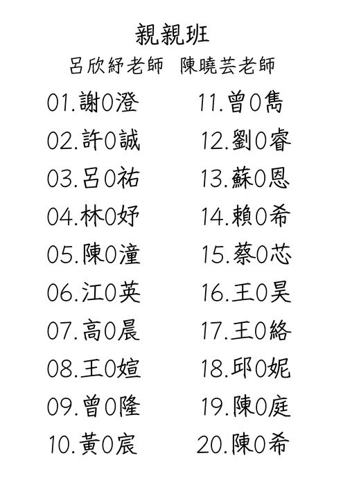 親親班